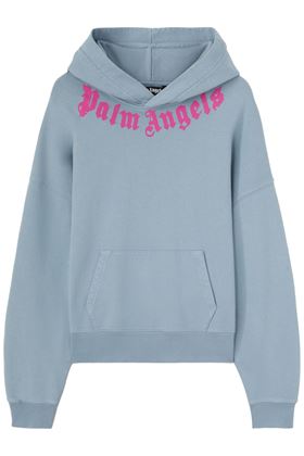 grey cotton logo print sweatshirt PALM ANGELS | PMBB058F24FLE0040532